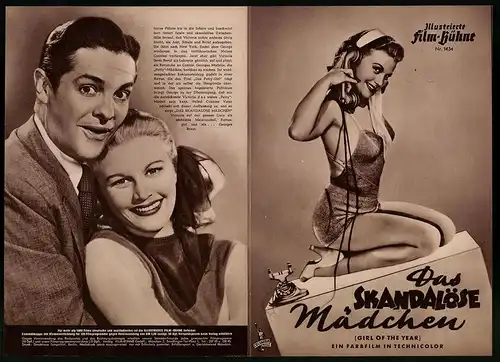 Filmprogramm IFB Nr. 1434, Das skandalöse Mädchen, Robert Cummings, Joan Caulfield, Regie: Henry Levin