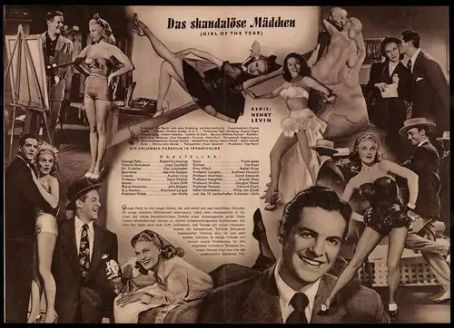 Filmprogramm IFB Nr. 1434, Das skandalöse Mädchen, Robert Cummings, Joan Caulfield, Regie: Henry Levin