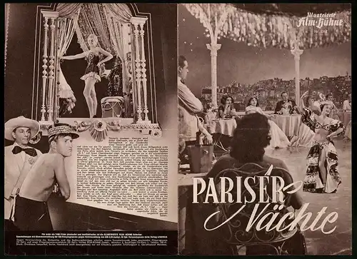 Filmprogramm IFB Nr. 1362, Pariser Nächte, Die Bernards, Xenia Monty, Orbal, Regie: Ralph Baum