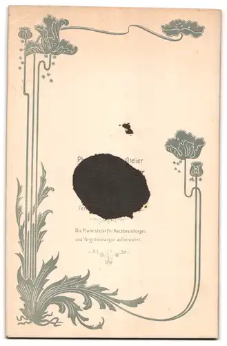 Fotografie Hugo Opitz, Berlin N., Franseckistrasse 13, Junge Frau mit Stirnlocken im Sonntagsstaat