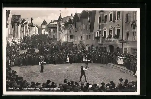 AK Bad Tölz, Leonhardtfahrt - Peitschenknallen