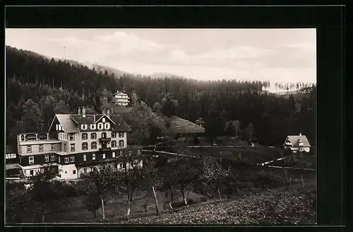 AK Alpirsbach /Schwarzw., Sanatorium Krähenbad aus der Vogelschau