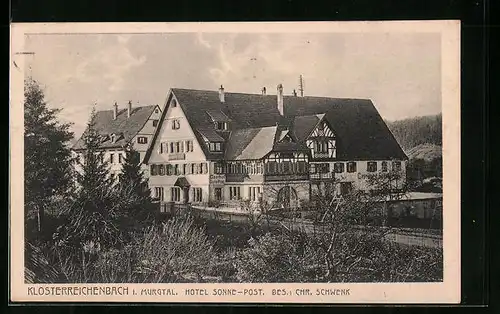 AK Klosterreichenbach /Murgtal, Hotel Sonne-Post