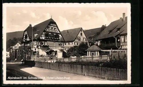 AK Alpirsbach /Schwarzw., Hotel Löwen-Post