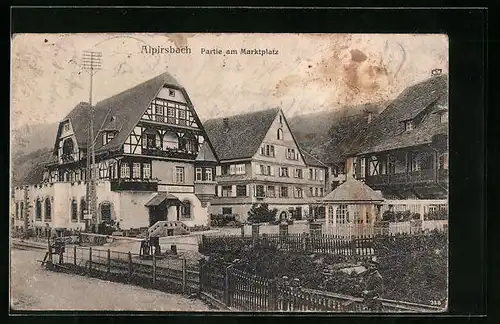 AK Alpirsbach, Partie am Marktplatz