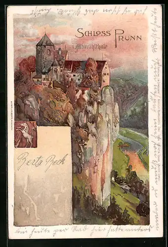 AK Prunn, Schloss mit Blick ins Altmühltal