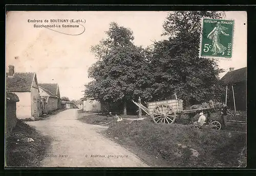 AK Bouchemont-La Commune, Une rue, Strassenpartie