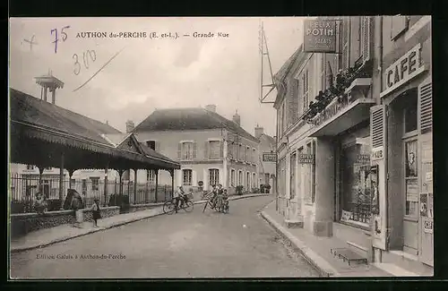 AK Authon-du-Perche, Grande Rue, Strassenpartie
