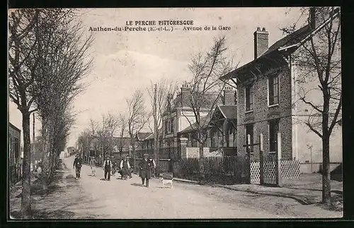 AK Authon-du-Perche, Avenue de la Gare