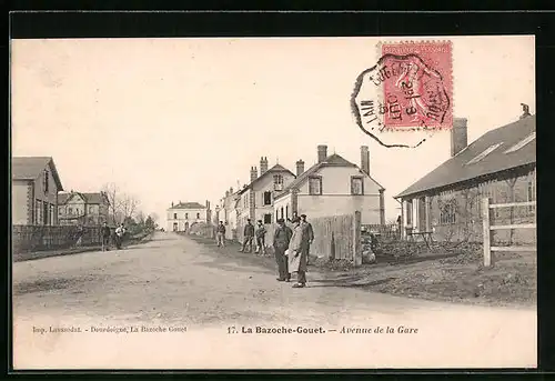 AK La Bazoche-Gouet, Avenue de la Gare