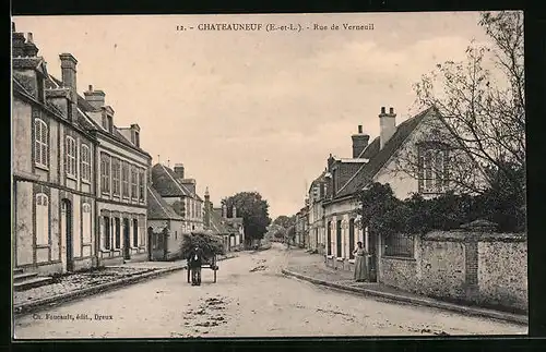 AK Chateauneuf, Rue de Verneuil, Strassenpartie
