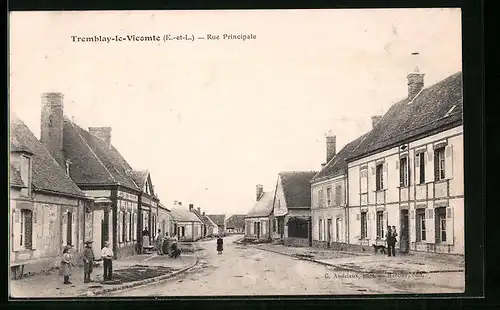 AK Tremblay-le-Vicomte, Rue Principale, Strassenpartie