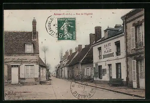 AK Arrou, Rue de l`Egalité, Strassenpartie
