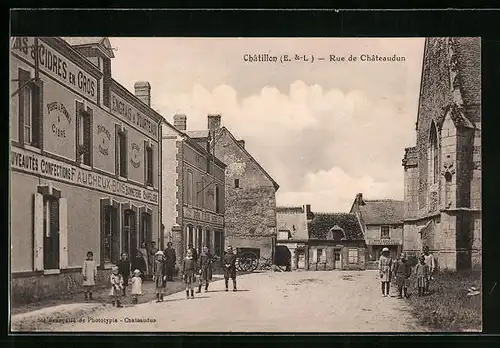 AK Châtillon, Rue de Châteaudun, Strassenpartie