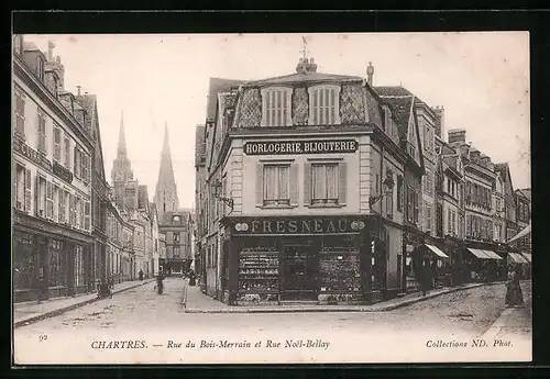 AK Chartres, Rue du Bois-Merrain et Rue Noel-Ballay