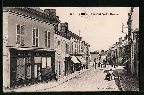 AK Toury, Rue Nationale, Centre
