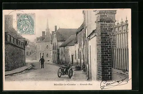 AK Béville-le-Comte, Grande-Rue