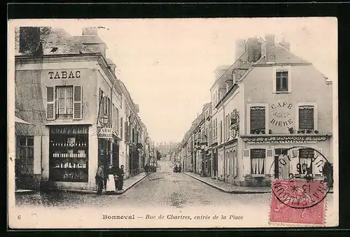 AK Bonneval, Rue de Chartres, entree de la Place