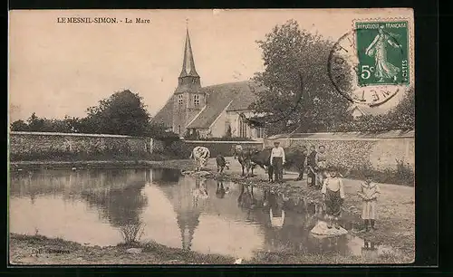 AK Le Mesnil-Simon, La Mare