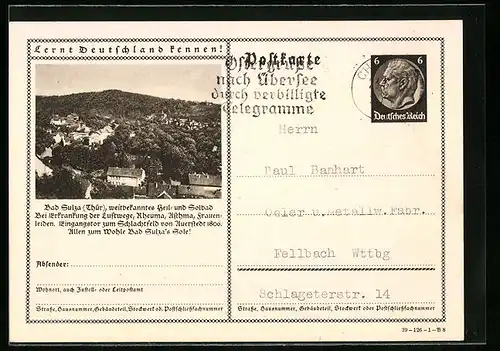 AK Bad Sulza /Th., Ortsansicht aus der Vogelschau