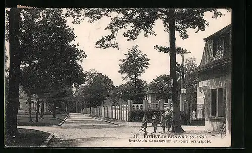 AK Foret-Senart, Entree du Sanatorium et route principale