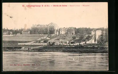 AK Champrosay, Bords de Seine