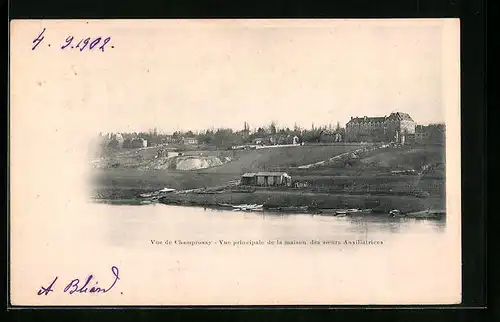 AK Champrosay, Vue de Champrosay - Vue principale de la maison des soeurs Auxiliatrices