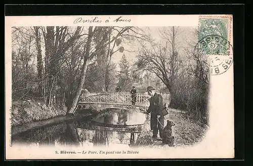 AK Bièvres, Le Parc, Un pont sur la Bièvre