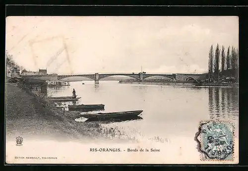 AK Ris-Orangis, Bord de la Seine