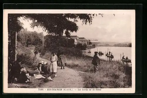 AK Ris-Orangis, Les bords de la Seine