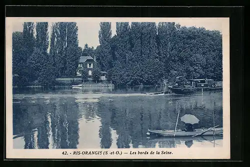AK Ris-Orangis, Les bords de la Seine