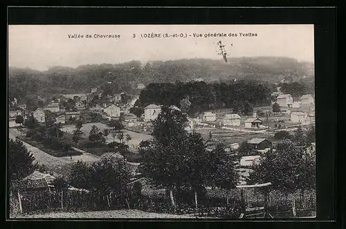 AK Lozère, Vue générale des Yvettes