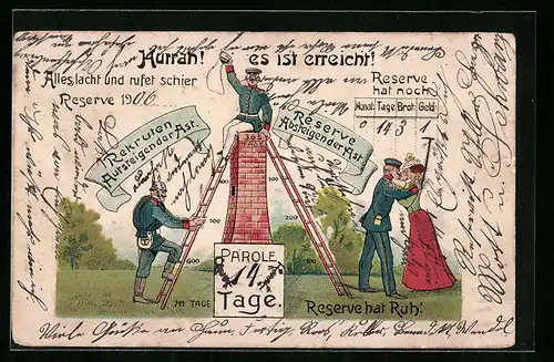 AK Hurrah! es ist erreicht!, Rekruten aufsteigender Ast, Reserve absteigender Ast, Reserve hat Ruh!