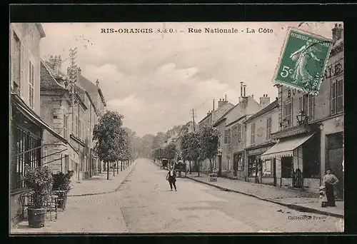 AK Ris-Orangis, Rue Nationale, La Côte