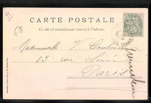 AK Ris-Orangis, Rue Nationale, Strassenpartie