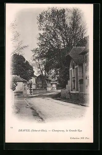AK Draveil, Champrosay, la Grande Rue