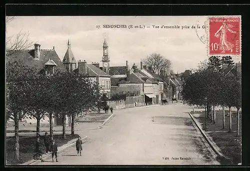 AK Senonches, Vue d`ensemble prise de la Gare