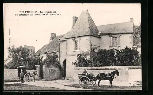 AK Le Puiset, Le Château et Ruines du Donjon