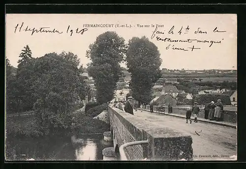 AK Fermaincourt, Vue sur le Pont