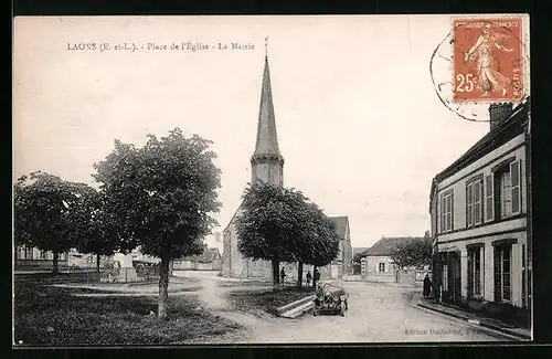 AK Laons, Place de l`Eglise - La Mairie