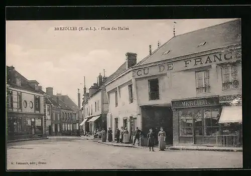 AK Brezolles, Place des Halles