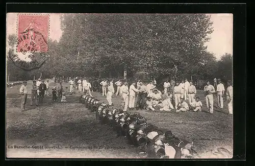 AK Bazoche-Gouet, Campement du 13 cuirassiers