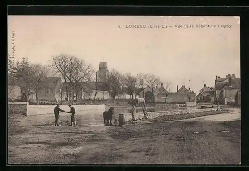 AK Lumeau, Vue prise venant de Loigny