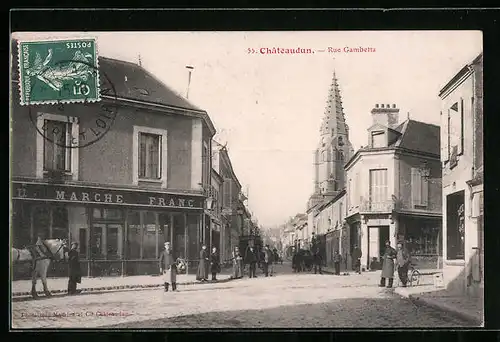 AK Châteaudun, Rue Gambetta