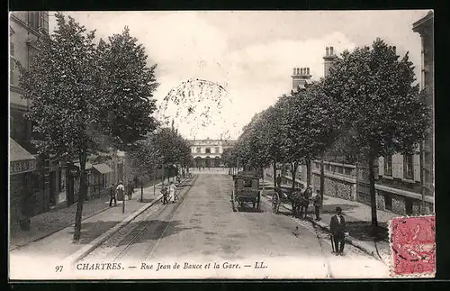 AK Chartres, Rue Jean de Bauce et la Gare