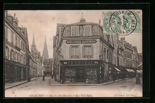 AK Chartres, Rue du Bois-Merrain et Rue Noel-Bellay