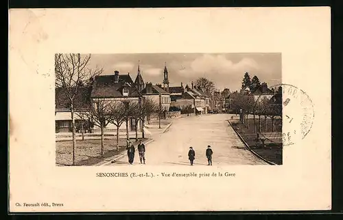 AK Senonches, Vue d`ensemble prise de la Gare