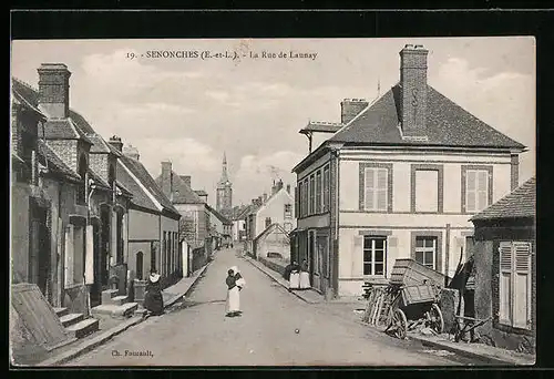 AK Senonches, La Rue de Launay