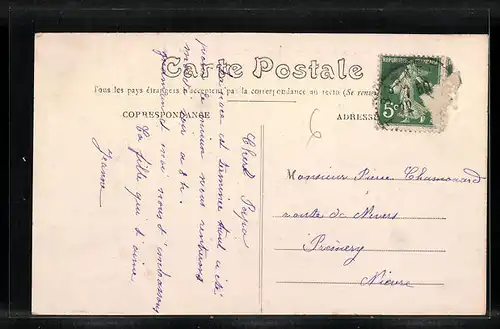 AK Bonneval, Rue de Chateaudun et Eglise Notre-Dame