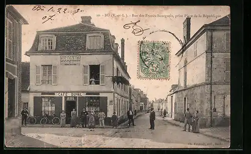 AK Bu, Rue des Francs-Burgeois, prise Place de la Republique